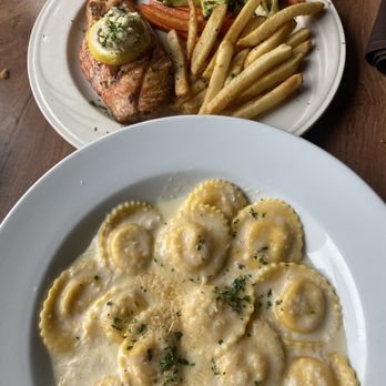 Nick's Seafood Restaurant - Lobster ravioli and salmon - Seafood Near Me - Pacifica, California Nick's Seafood Restaurant - Lobster ravioli and salmon - Seafood Near Me - Pacifica, California
