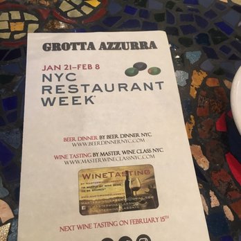 Grotta Azzurra - Restaurant week menu - Italian Near Me - New York, New York