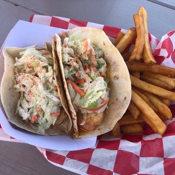 East Wind Lobster and Grille - Simply amazing grilled shrimp taco plate.  The seasoning is just exceptional! - Seafood Near Me - Buzzards Bay, Massachusetts