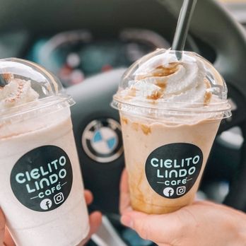 Cielito Lindo Cafe - Left: Horchata Frappe
Right: Caramel Frappe - Coffee & Tea Near Me - Whiting, Indiana