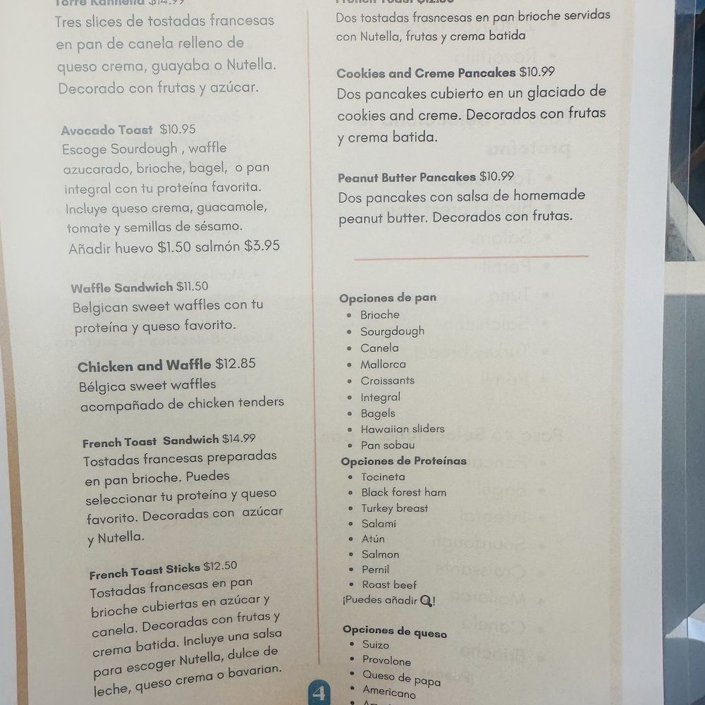 Kannella - Menu - Breakfast & Brunch Near Me - Dorado, Puerto Rico