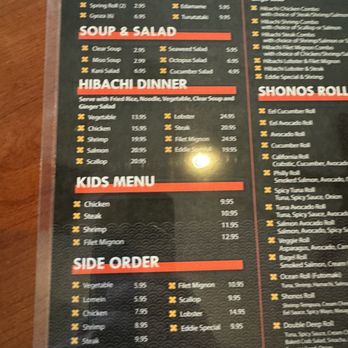 Shonos Japanese Grill - Menu - Japanese Near Me - Hoover, Alabama Shonos Japanese Grill - Menu - Japanese Near Me - Hoover, Alabama