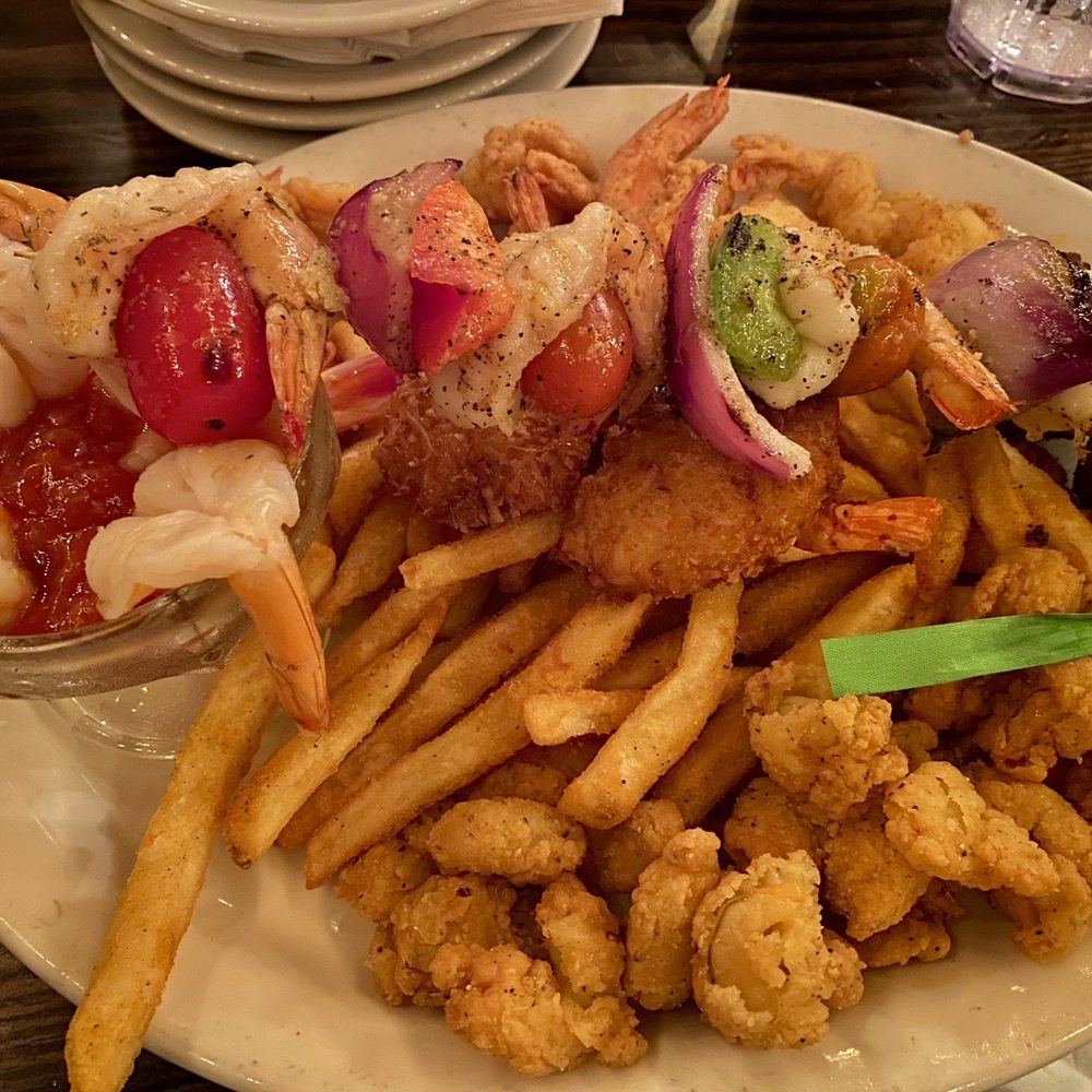 Flounder's Chowder House - Flounders calls it the shrimp platter. About every kind of shrimp you can think of. - Seafood Near Me - Gulf Breeze, Florida Flounder's Chowder House - Flounders calls it the shrimp platter. About every kind of shrimp you can think of. - Seafood Near Me - Gulf Breeze, Florida