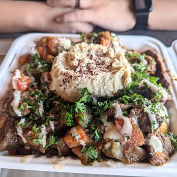 Hummus Labs - Shwarma Beef Nachos $17.95 - Mediterranean Near Me - Pasadena, California