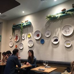 Inside - wall of plates!