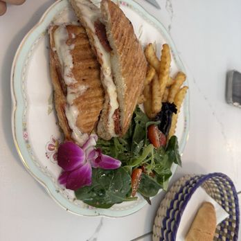 Canan's Kitchen & Bakery - Panini with cheese and sausage and salad - Breakfast & Brunch Near Me - Fountain Valley, California Canan's Kitchen & Bakery - Panini with cheese and sausage and salad - Breakfast & Brunch Near Me - Fountain Valley, California