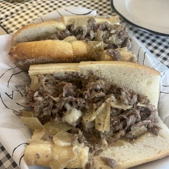 Cafe Carmela - Cheesesteak (split 5 ways so we could each try it lol) - Pizza Near Me - Huntingdon Valley, Pennsylvania Cafe Carmela - Cheesesteak (split 5 ways so we could each try it lol) - Pizza Near Me - Huntingdon Valley, Pennsylvania