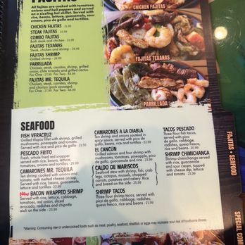 Mr Tequila - Menu - Mexican Near Me - Fort Myers, Florida
