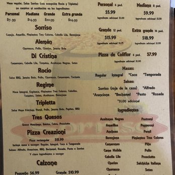 Sorriso - Pizza Menu - Pizza Near Me - Carolina, Puerto Rico Sorriso - Pizza Menu - Pizza Near Me - Carolina, Puerto Rico