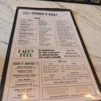 Conor's Goat - Drink menu - American Near Me - New York, New York Conor's Goat - Drink menu - American Near Me - New York, New York