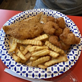The Porch - Flounder and shrimp plate - American Near Me - Myrtle Beach, South Carolina