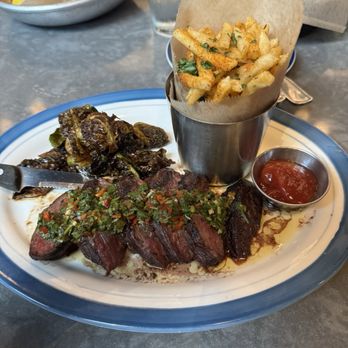 Lure Fish House - Hanger steak with brussel sprouts and Lure fries. So good - Seafood Near Me - San Luis Obispo, California Lure Fish House - Hanger steak with brussel sprouts and Lure fries. So good - Seafood Near Me - San Luis Obispo, California