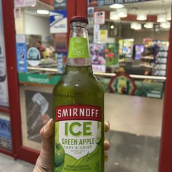 $3.59 Smirnoff Ice Green Apple, 4.5% alc | someone wanted a refreshing nite cap otw back to our TownePlace Suites next door