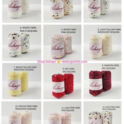 GuChet Yarns - Sequins Yarn - Ashaya

 100% Cotton & Sequins
  3.8oz/108g/164y/160m

Shop https://www.guchet.com/guchetyarns/sequin-cotton-yarn-ashaya