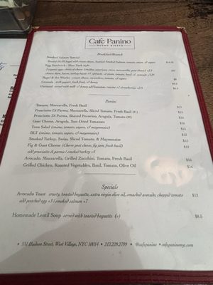 Menu photo 2 Cafe Panino Mucho Giusto New York, NY Menu photo 2 Cafe Panino Mucho Giusto New York, NY