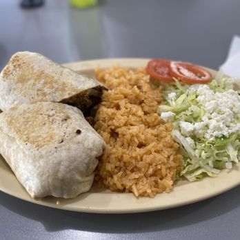 Taqueria Saribella - Steak Burrito with Salad and Mexican Rice - Mexican Near Me - Cumming, Georgia