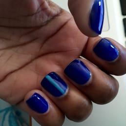 Gel manicure with a design on one finger Gel manicure with a design on one finger