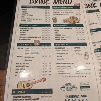 Central Perk Cafe - Coffee tea and lemonade - Coffee & Tea Near Me - Boston, Massachusetts