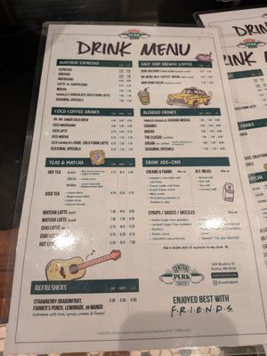 Menu photo 3 Central Perk Cafe Boston, MA