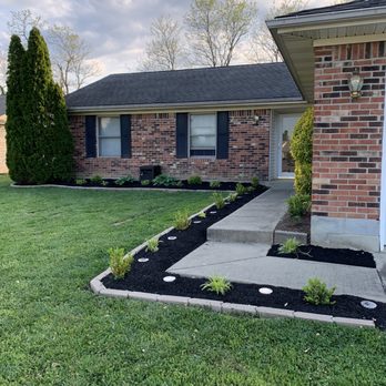 Blazing Sun Outdoor Solutions - Front of the house after picture! - Lawn Services Near Me - Depauw, Indiana