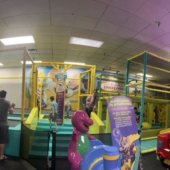 Chuck E. Cheese - The trampoline & play area. It's extra but you get new/required grip socks (sizes S-L, & size S fits my 3 year old!) for each paid child. - Pizza Near Me - Las Vegas, Nevada