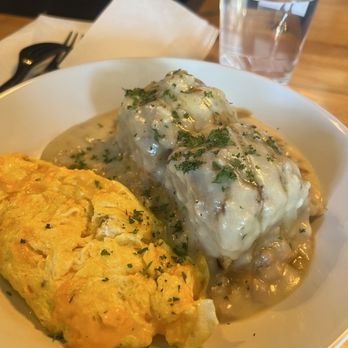 The Biscuit Joint - Biscuits and gravy, i added eggs - Breakfast & Brunch Near Me - Saint Louis, Missouri