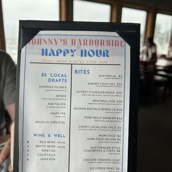 Johnny's Harborside - Happy Hour June 2026 - Seafood Near Me - Santa Cruz, California