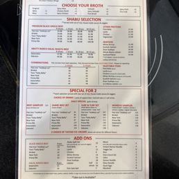 Menu!! (September 2O26)