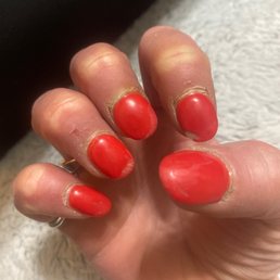Nails done less than a week ago