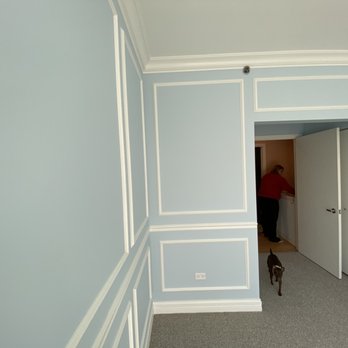 MWW Painting - Plum wall and detail of the accent moldings - Painters Near Me - Chicago, Illinois