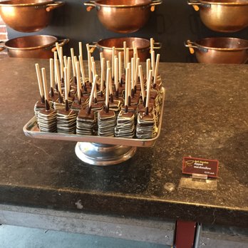 Lake Champlain Chocolates - Chocolate dipped marshmallows near the mixing area - Candy Stores Near Me - Burlington, Vermont