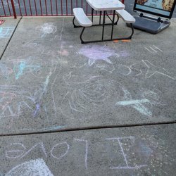 Bruster's Real Ice Cream - Outside seating area for kids