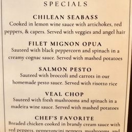 Menu: Specials
