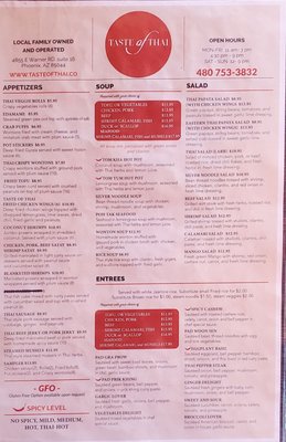 Menu photo 2 Taste of Thai Phoenix, AZ Menu photo 2 Taste of Thai Phoenix, AZ