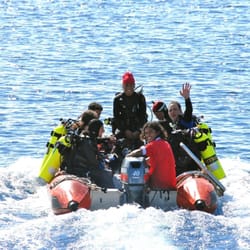 Oceanblue Divers - Heading out to the dive site at Bunaken Marine Park, North Sulawesi, Indonesia