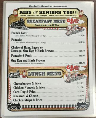 Menu photo 1 Crazy Otto's Diner Acton, CA