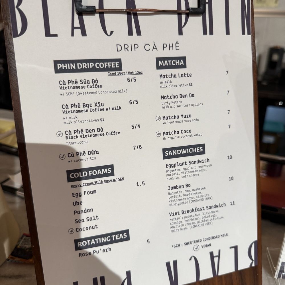 Black Phin - Menu - Coffee & Tea Near Me - Winter Park, Florida Black Phin - Menu - Coffee & Tea Near Me - Winter Park, Florida