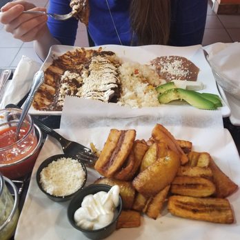 Tamalex Restaurant - Enchiladas with mole sauce and sweet plantains - Mexican Near Me - Philadelphia, Pennsylvania
