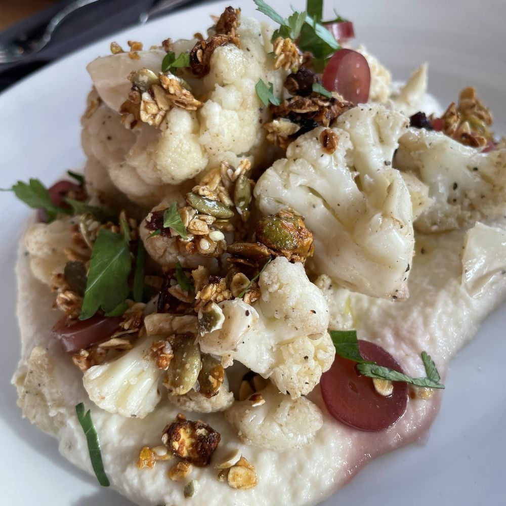 Tinker Street - Cauliflower - they advise you it's a cold dish, I was at the other end of the table and did NOT hear that info. Still super tasty. - Wine Bars Near Me - Indianapolis, Indiana Tinker Street - Cauliflower - they advise you it's a cold dish, I was at the other end of the table and did NOT hear that info. Still super tasty. - Wine Bars Near Me - Indianapolis, Indiana