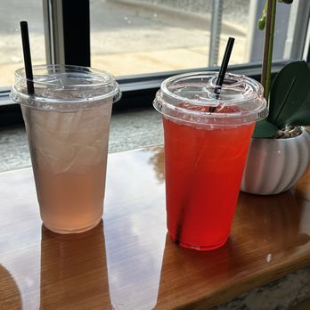 CC's Chocolates Cafe - Their summer specials: A lemonade with lavender And a tropical lemonade with strawberry, watermelon and coconut! Amazing!!!!!! - Cafes Near Me - Fond du Lac, Wisconsin