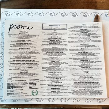 Psomi - Brunch Menu - Bakeries Near Me - Tampa, Florida