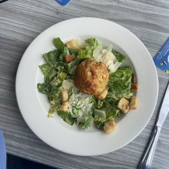 Dock House Restaurant - Caesar Salad with Crab Cake. - Seafood Near Me - Chester, Maryland