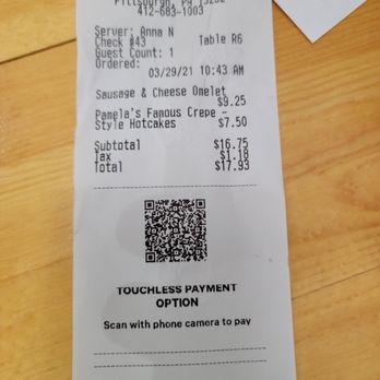 P&G's Pamela's Diner - This touch less payment option is all I have been advocating for for the last 20 years. No need to wait for the waiter. - Breakfast & Brunch Near Me - Pittsburgh, Pennsylvania