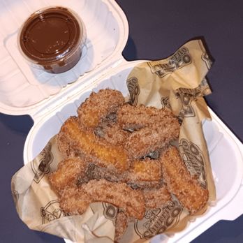 Churrito Loco - Cinnamon and sugar churros with dark chocolate dip - Desserts Near Me - Colton, California Churrito Loco - Cinnamon and sugar churros with dark chocolate dip - Desserts Near Me - Colton, California