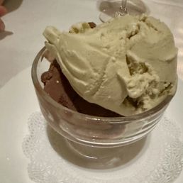 Pistachio and chocolate gelato