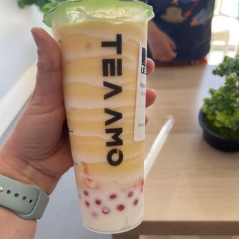 Tea Amo - Mango storm with strawberry popping boba - Bubble Tea Near Me - Manteca, California Tea Amo - Mango storm with strawberry popping boba - Bubble Tea Near Me - Manteca, California