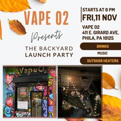 CBD ReLeaf - Vape O2 Backyard Lounge Launch Party.
Friday, November 11th at 6pm.