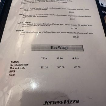 Jerseys Pizza - Menu. - Pizza Near Me - San Bernardino, California