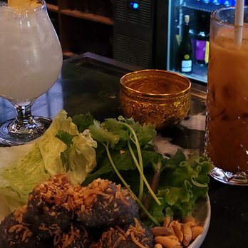 Lao Lao Bar - Tapioca balls, Thai iced tea, Vang Vieng Lagoon cocktail - Laotian Near Me - Toronto, Ontario Lao Lao Bar - Tapioca balls, Thai iced tea, Vang Vieng Lagoon cocktail - Laotian Near Me - Toronto, Ontario