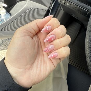 Orange Nail Bar - Gel x with design - Nail Salons Near Me - Sunnyvale, California